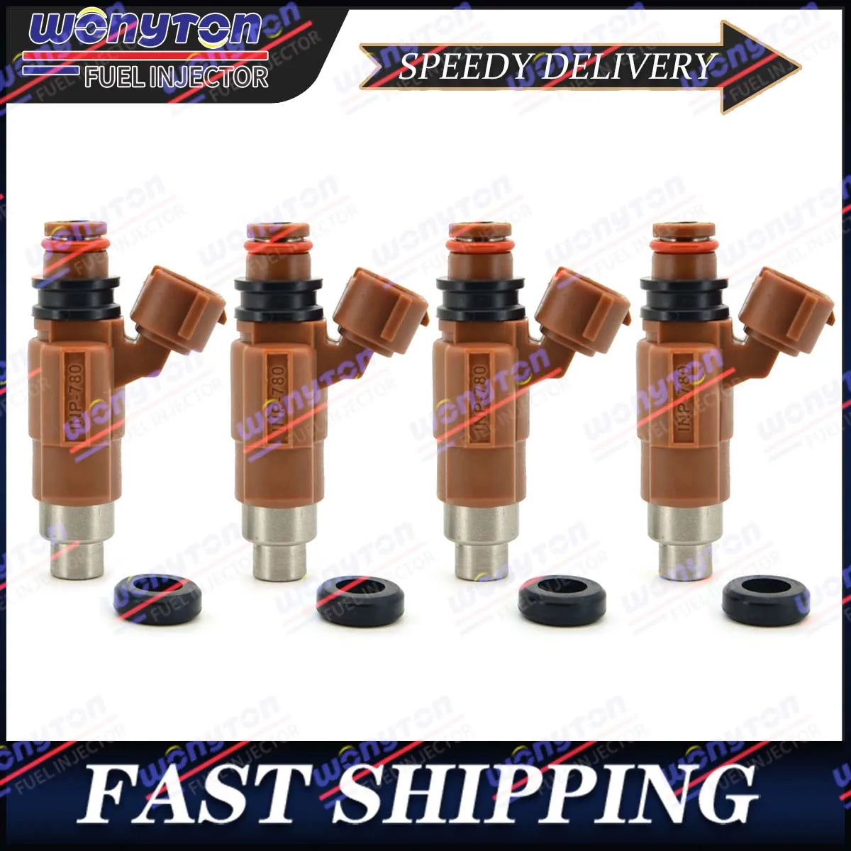 Set of 4 Fuel Injectors INP-780 for 1999-2000 Mazda Protege 00-02 Mazda 626 1.8L 2.0