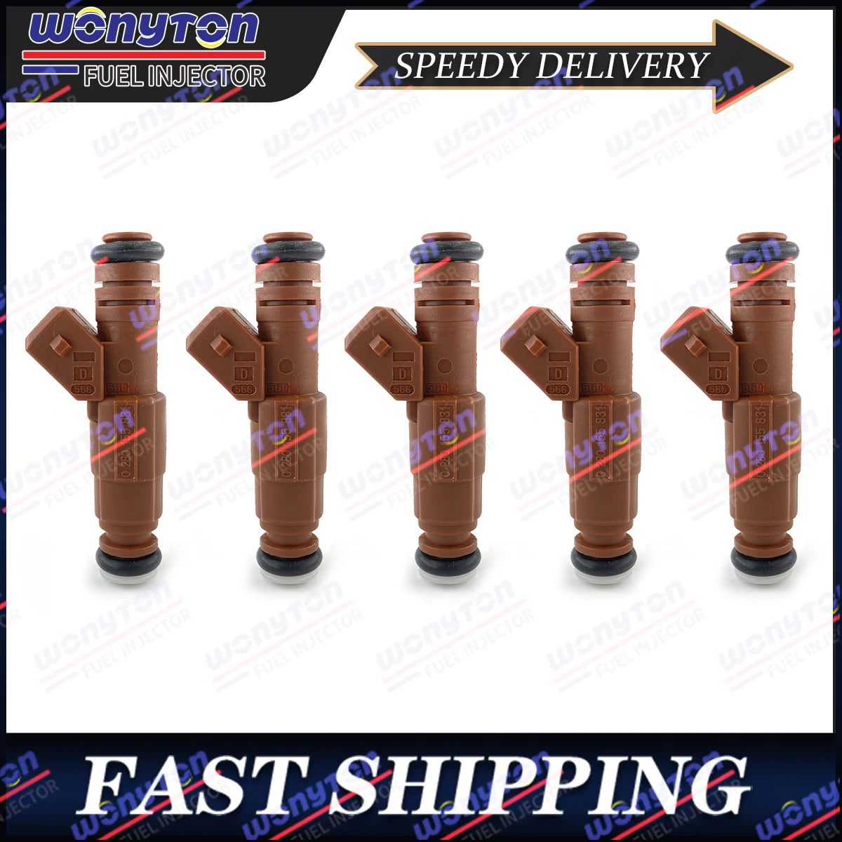 5PCS Fuel Injectors 0280155831 For 1998-09 Volvo S60 S80 C70 XC90 2.4L 2.5L