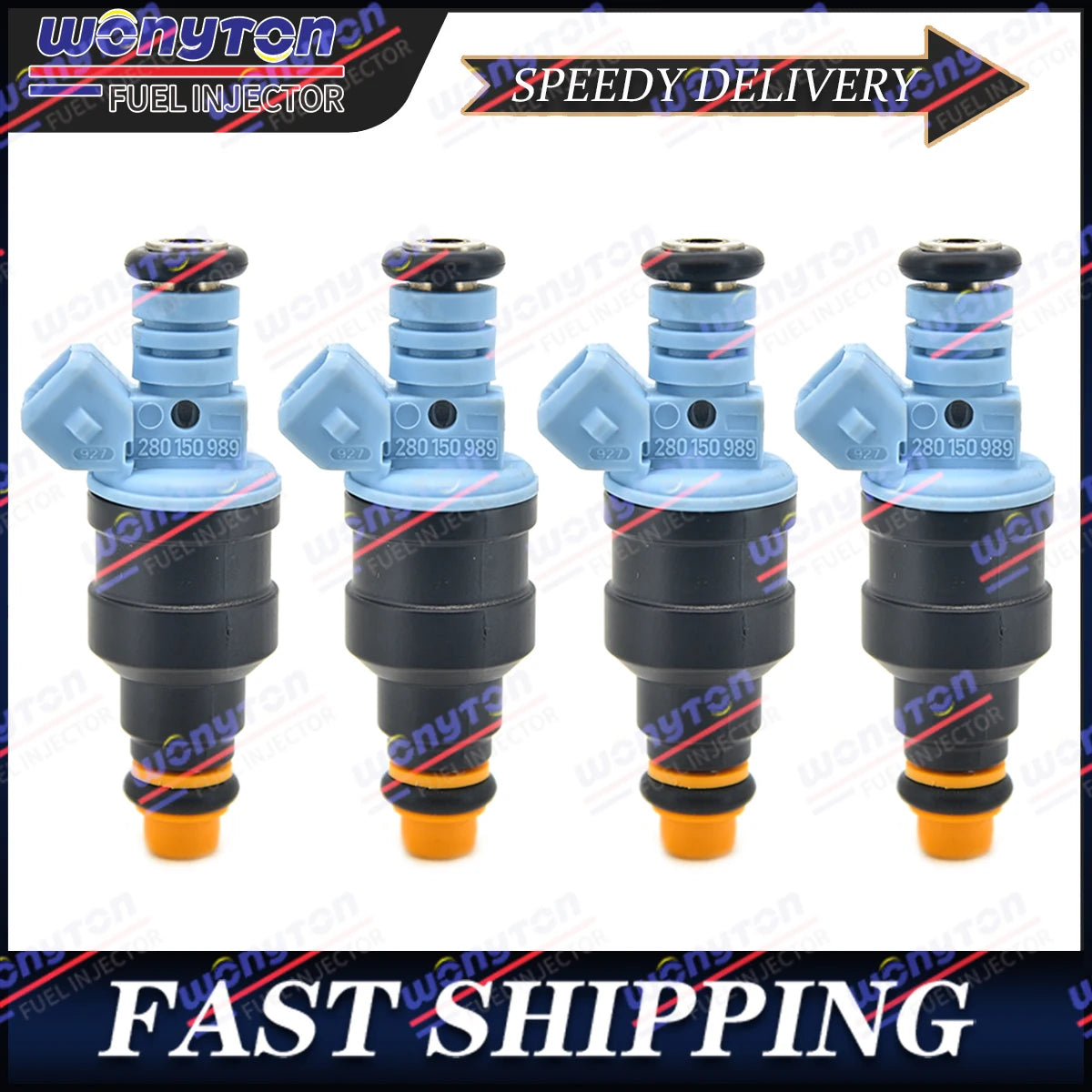 4pcs 0280150989 Fuel Injector Replacement for Volvo 940 2.3L I4 1992-1993