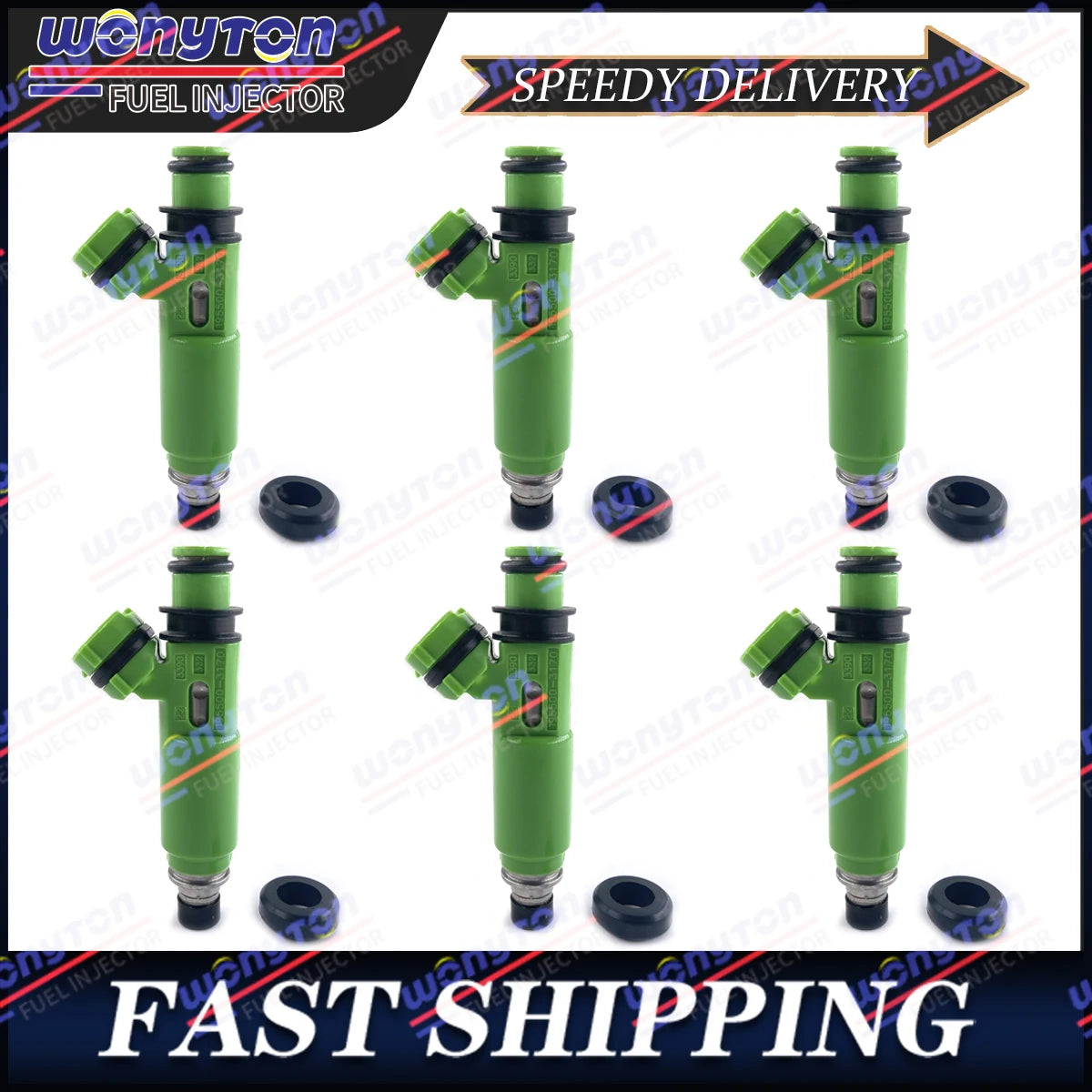 6PCS Fuel Injector For 1998-2003 Mitsubishi Montero sport 3.0L V6 195500-3170