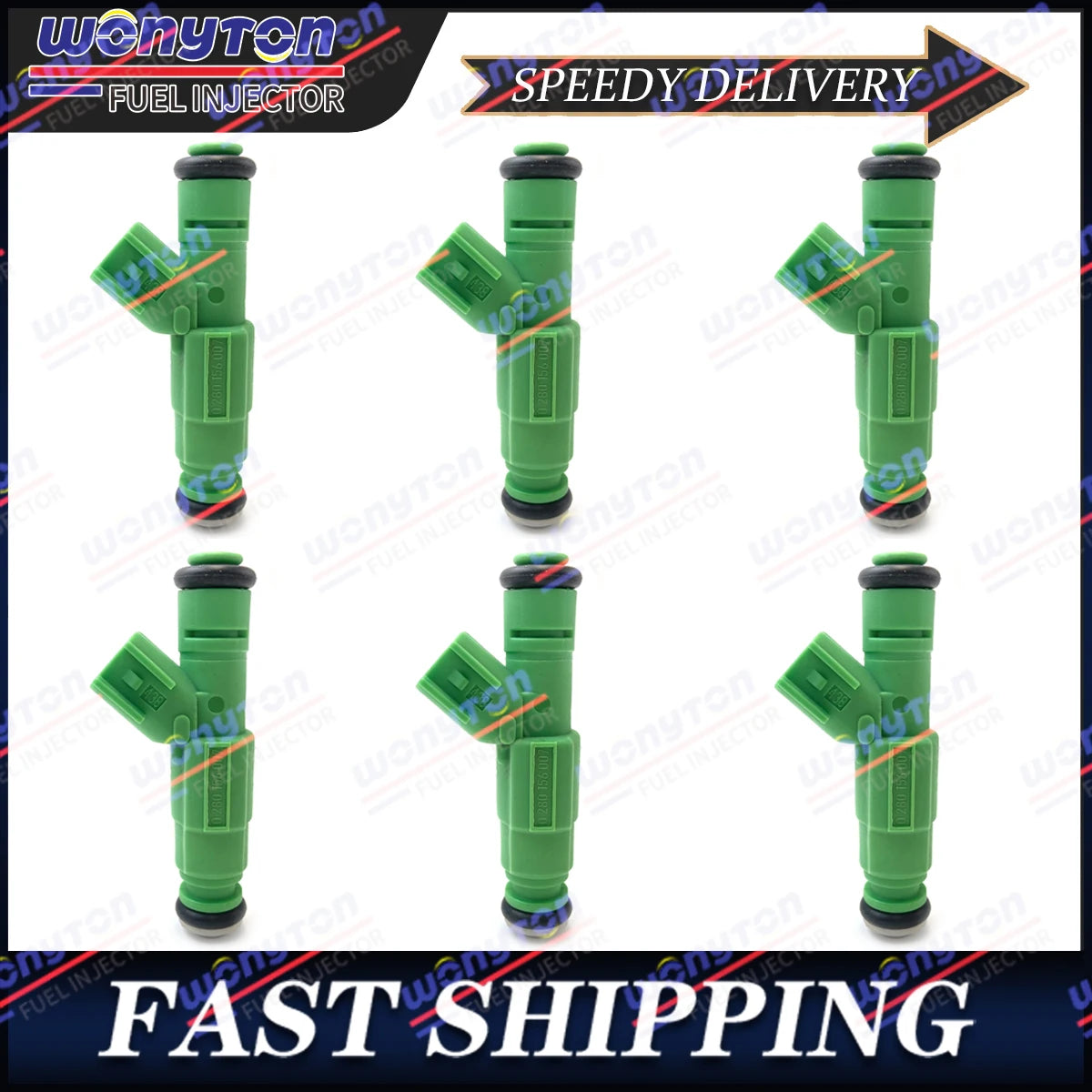 6PCS Fuel Injectors For Chrysler Town & Country 2001-2007 Voyager 2001-2003 3.3L V6 Car Part 0280156007 04861454AA