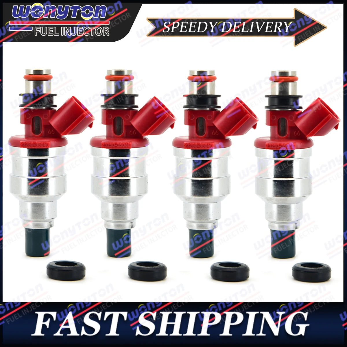 4PCS Fuel Injectors For 89-95 Toyota 4Runner Pickup T100 22RE 2.4L 23250-35040