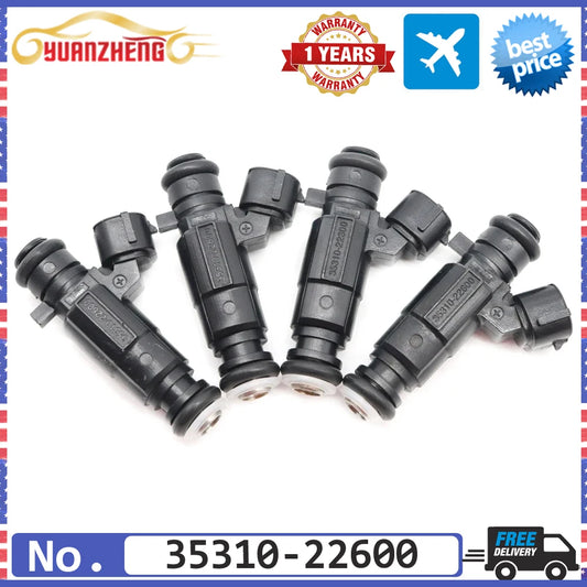 4x NEW Fuel Injectors Nozzle 35310-22600 for Hyundai Accent 1.5L 1.6L l4 2000-2005 3531022600 9260930006
