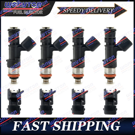 4Pcs 60lb 630cc Fuel Injectors 0280158117 For 1.8T turbo Audi A4 TT VW Golf Jetta Acura EV14
