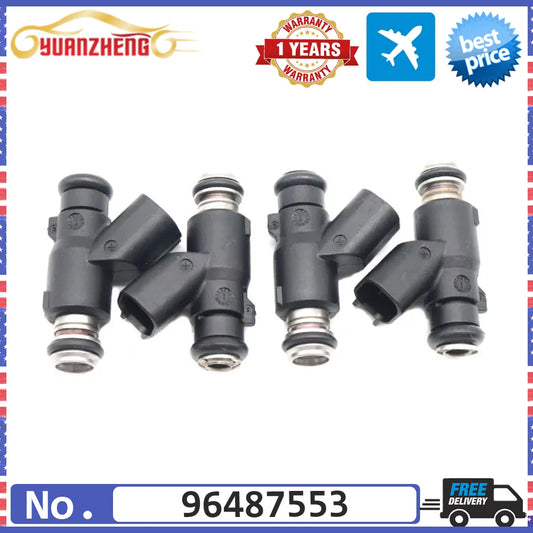 4pcs/lot NEW Fuel Injector Nozzle Fit For Chevrolet Aveo Aveo5 06-08 Pontiac Wave 05-08 Wave5 05-07 1.6L FJ1023 96487553